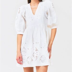 Hunter bell maya dress in white Elegant White Eyelet Dress